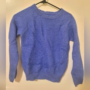 small blue knit sweater